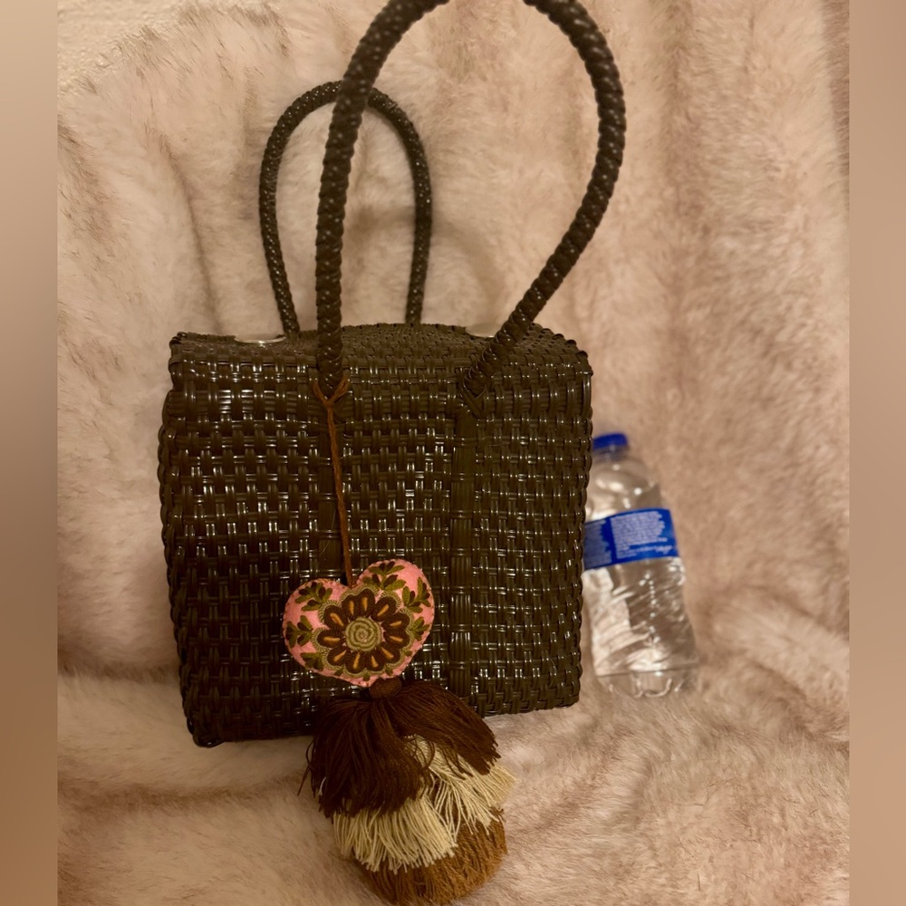 Woven brown purse/bag made in Mexico